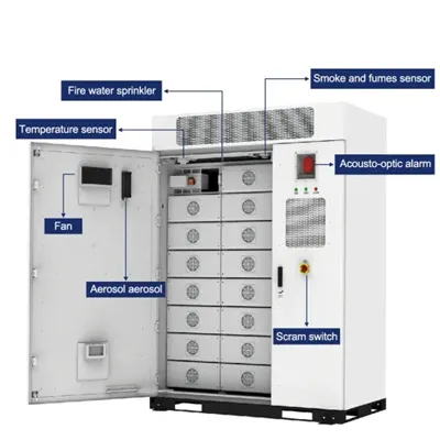 Distance requirements between energy storage cabinet and container